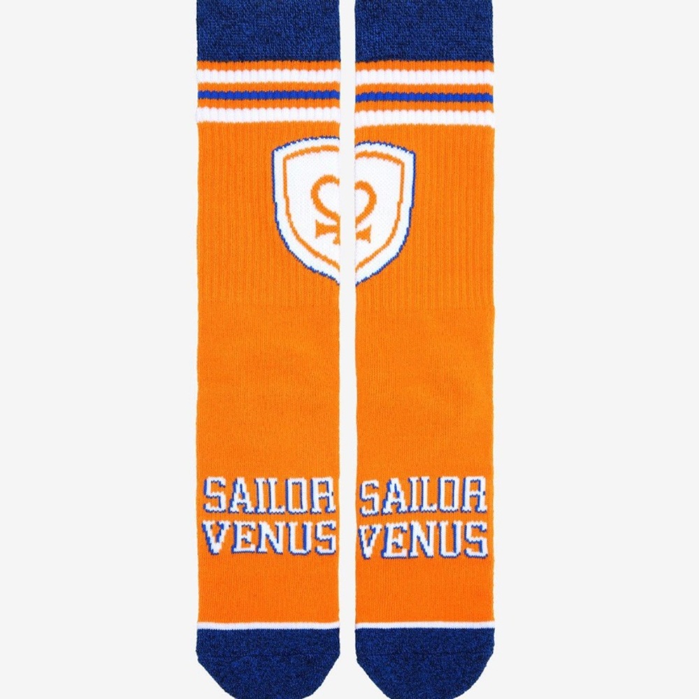 Sailor Moon Sailor Venus Varsity Crew Socks Boxlunch Exclusive Anime